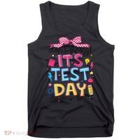 Dont Stress Pencil Coquette Bow Rock The Test Testing Day Tank Top thumb 0