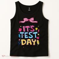 Dont Stress Pencil Coquette Bow Rock The Test Testing Day Tank Top thumb 2