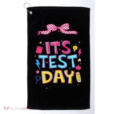 Dont Stress Pencil Coquette Bow Rock The Test Testing Day Golf Towel