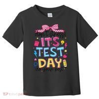 Dont Stress Pencil Coquette Bow Rock The Test Testing Day Toddler T-Shirt thumb 0