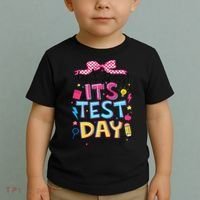 Dont Stress Pencil Coquette Bow Rock The Test Testing Day Toddler T-Shirt thumb 2
