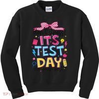 Dont Stress Pencil Coquette Bow Rock The Test Testing Day Kids Sweatshirt thumb 0