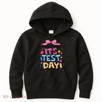 Dont Stress Pencil Coquette Bow Rock The Test Testing Day Kids Hoodie thumb 0