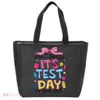 Dont Stress Pencil Coquette Bow Rock The Test Testing Day Tote Bag thumb 0