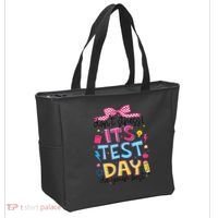 Dont Stress Pencil Coquette Bow Rock The Test Testing Day Tote Bag thumb 2