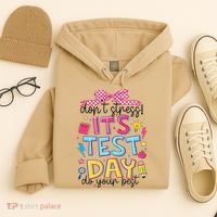 Dont Stress Pencil Coquette Bow Rock The Test Testing Day Hoodie thumb 4