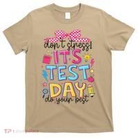 Dont Stress Pencil Coquette Bow Rock The Test Testing Day T-Shirt thumb 0