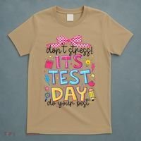 Dont Stress Pencil Coquette Bow Rock The Test Testing Day T-Shirt thumb 5