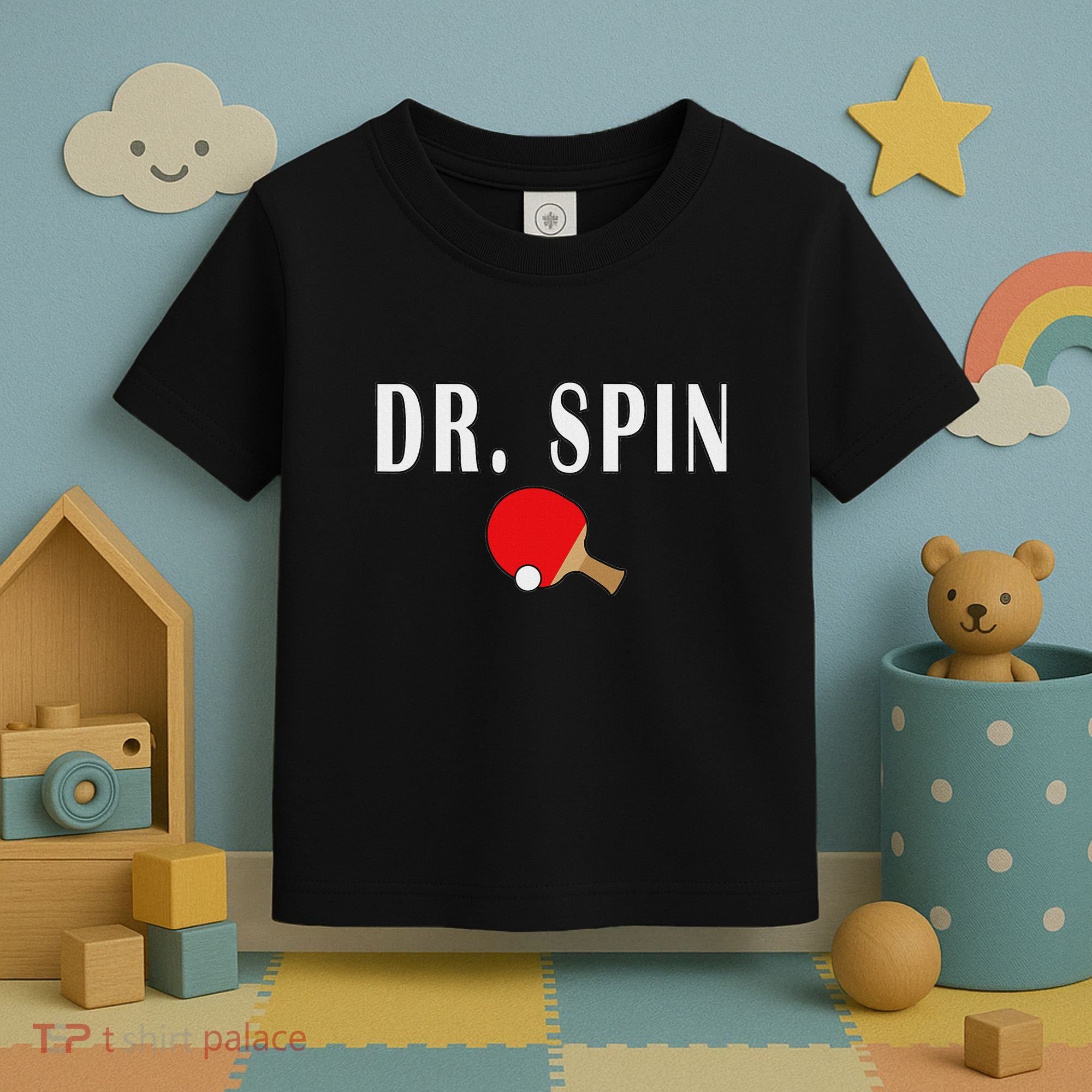 Dr. Spin Ping Pong Table Tennis Toddler T-Shirt