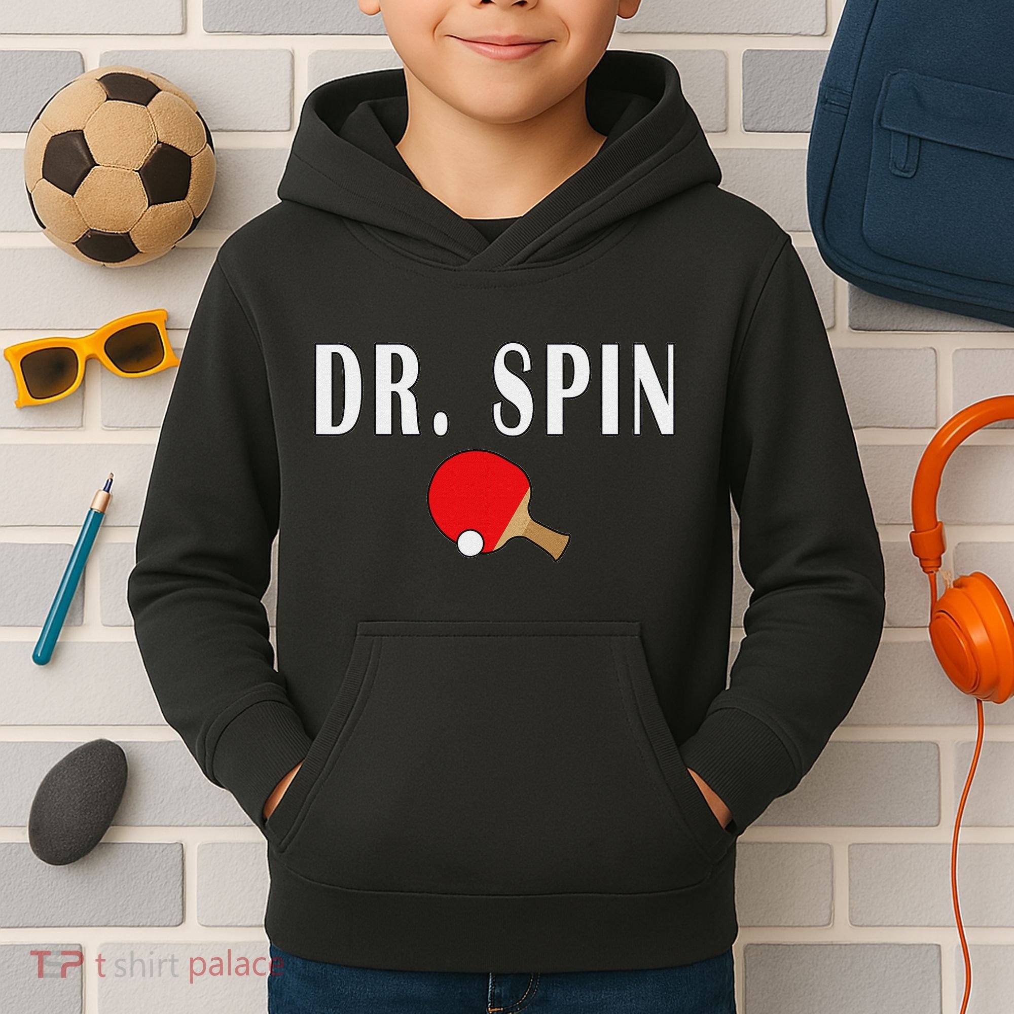 Dr. Spin Ping Pong Table Tennis Kids Hoodie