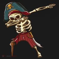 Dabbing Skeleton Pirate Halloween Dab Gift Pajama Set thumb 2