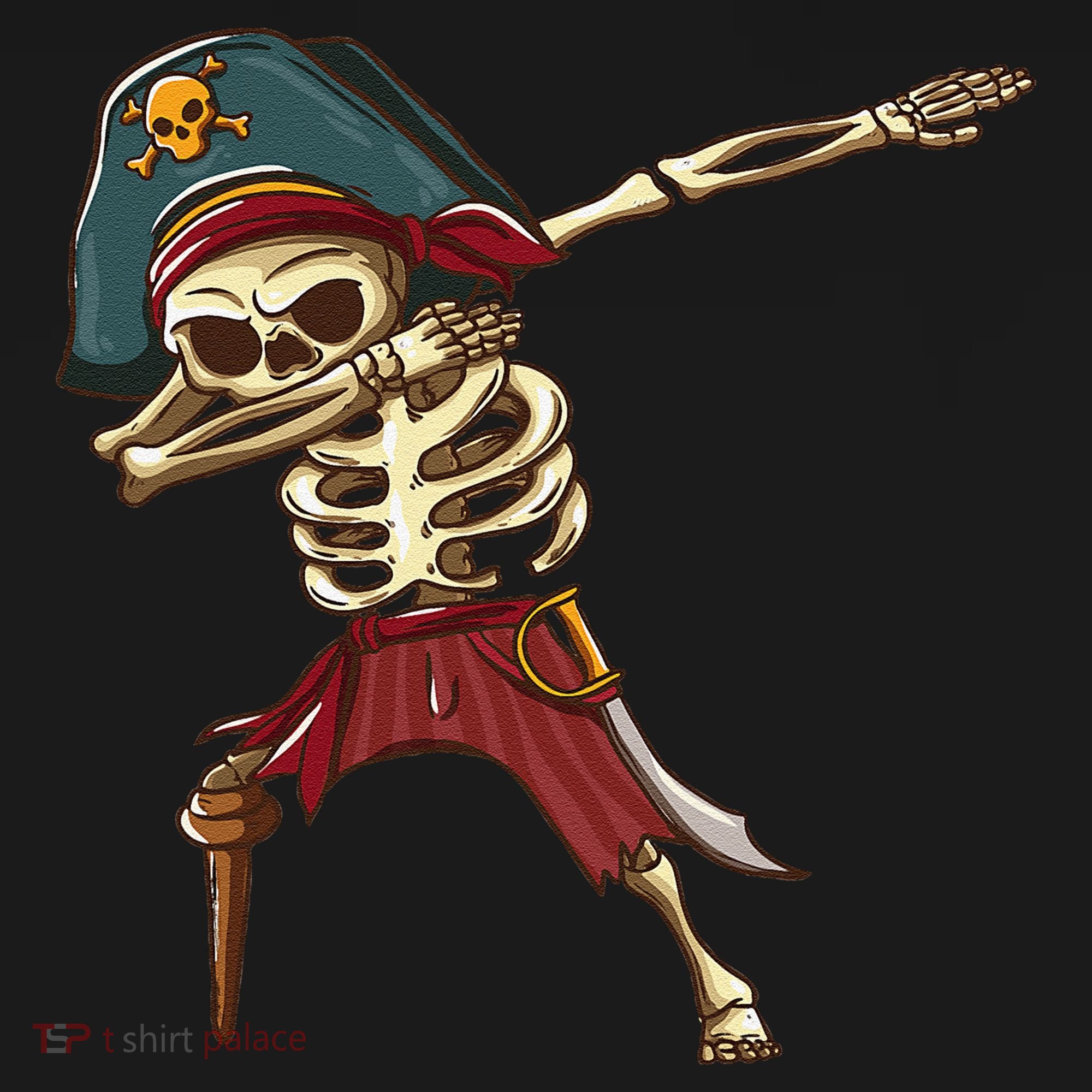 Dabbing Skeleton Pirate Halloween Dab Gift Pajama Set