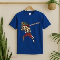 Dabbing Skeleton Pirate Halloween Dab Gift T-Shirt thumb 2