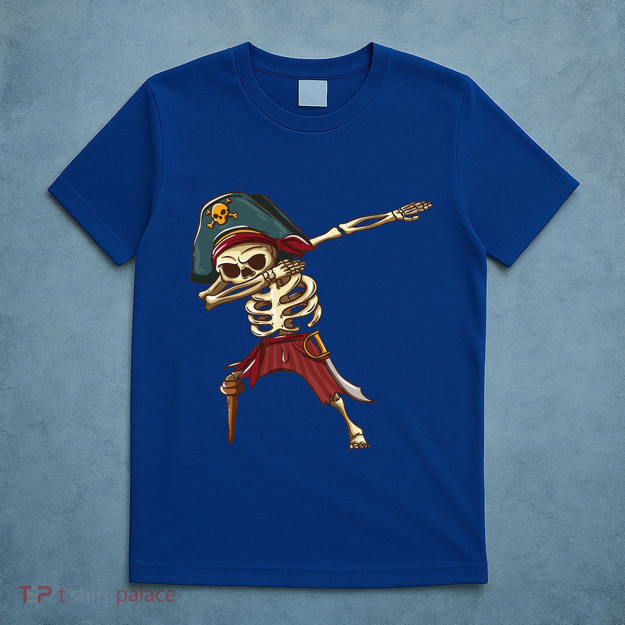 Dabbing Skeleton Pirate Halloween Dab Gift T-Shirt