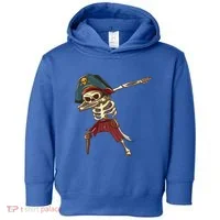 Dabbing Skeleton Pirate Halloween Dab Gift Toddler Hoodie thumb 0