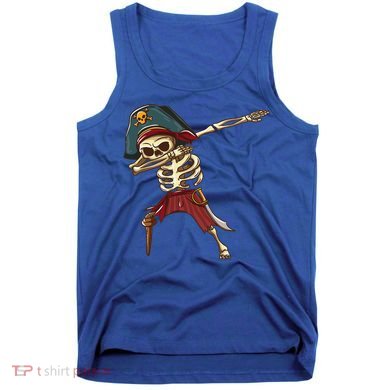 Dabbing Skeleton Pirate Halloween Dab Gift Tank Top