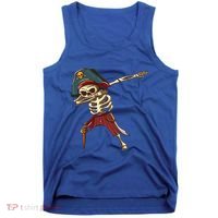 Dabbing Skeleton Pirate Halloween Dab Gift Tank Top thumb 0