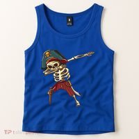 Dabbing Skeleton Pirate Halloween Dab Gift Tank Top thumb 2