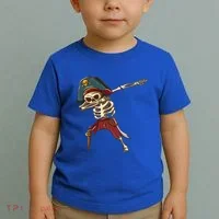 Dabbing Skeleton Pirate Halloween Dab Gift Toddler T-Shirt thumb 2