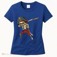 Dabbing Skeleton Pirate Halloween Dab Gift Women's T-Shirt thumb 0