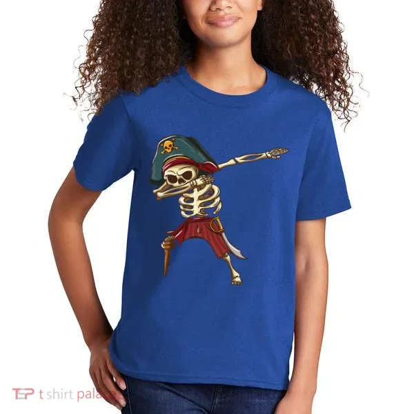 Dabbing Skeleton Pirate Halloween Dab Gift Kids T-Shirt