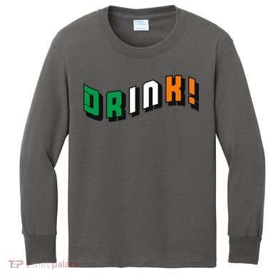 Drink St Patricks' Day Kids Long Sleeve Shirt
