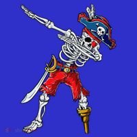 Dabbing Skeleton Pirate Halloween Funny Gift Long Sleeve Shirt thumb 2