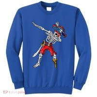 Dabbing Skeleton Pirate Halloween Funny Gift Sweatshirt thumb 0
