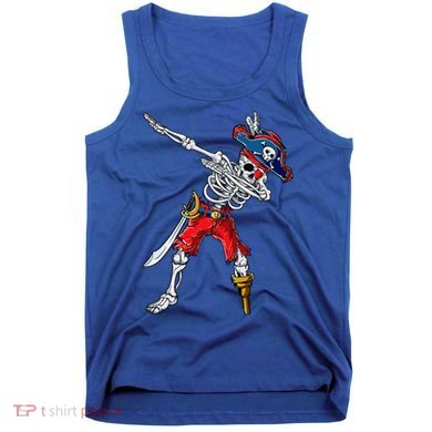 Dabbing Skeleton Pirate Halloween Funny Gift Tank Top