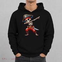 Dabbing Skeleton Pirate Halloween Pirate Hoodie thumb 0