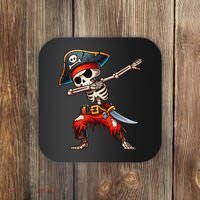 Dabbing Skeleton Pirate Halloween Pirate Coaster thumb 0