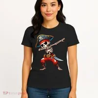 Dabbing Skeleton Pirate Halloween Pirate Women's T-Shirt thumb 4