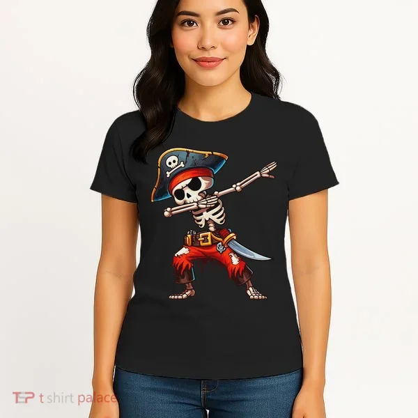 Dabbing Skeleton Pirate Halloween Pirate Women's T-Shirt