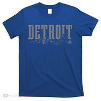 Detroit Skyline Pride Vintage Detroit Michigan T-Shirt thumb 0