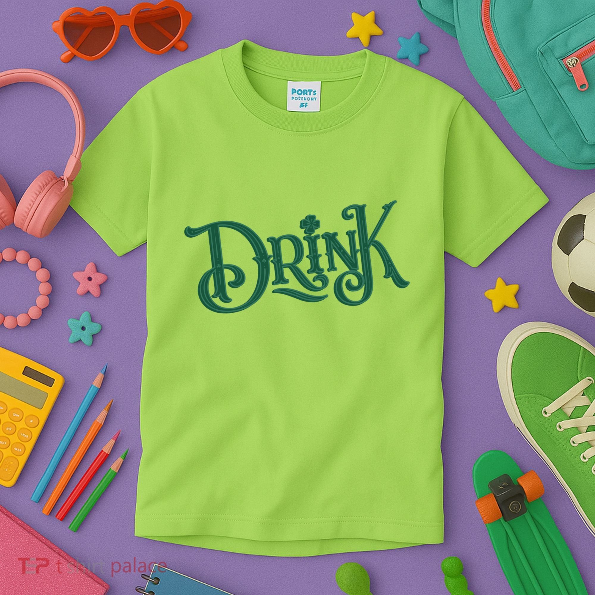 Drink St Patricks Day Festive Kids T-Shirt