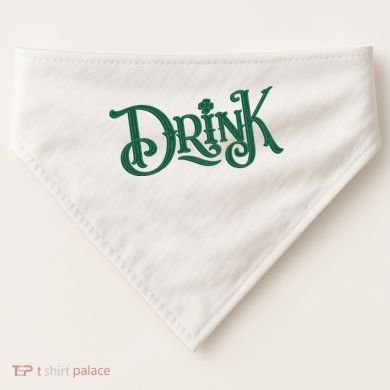 Drink St Patricks Day Festive USA-Made Doggie Bandana