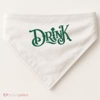 Drink St Patricks Day Festive USA-Made Doggie Bandana thumb 0