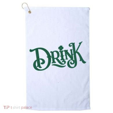 Drink St Patricks Day Festive Golf Towel
