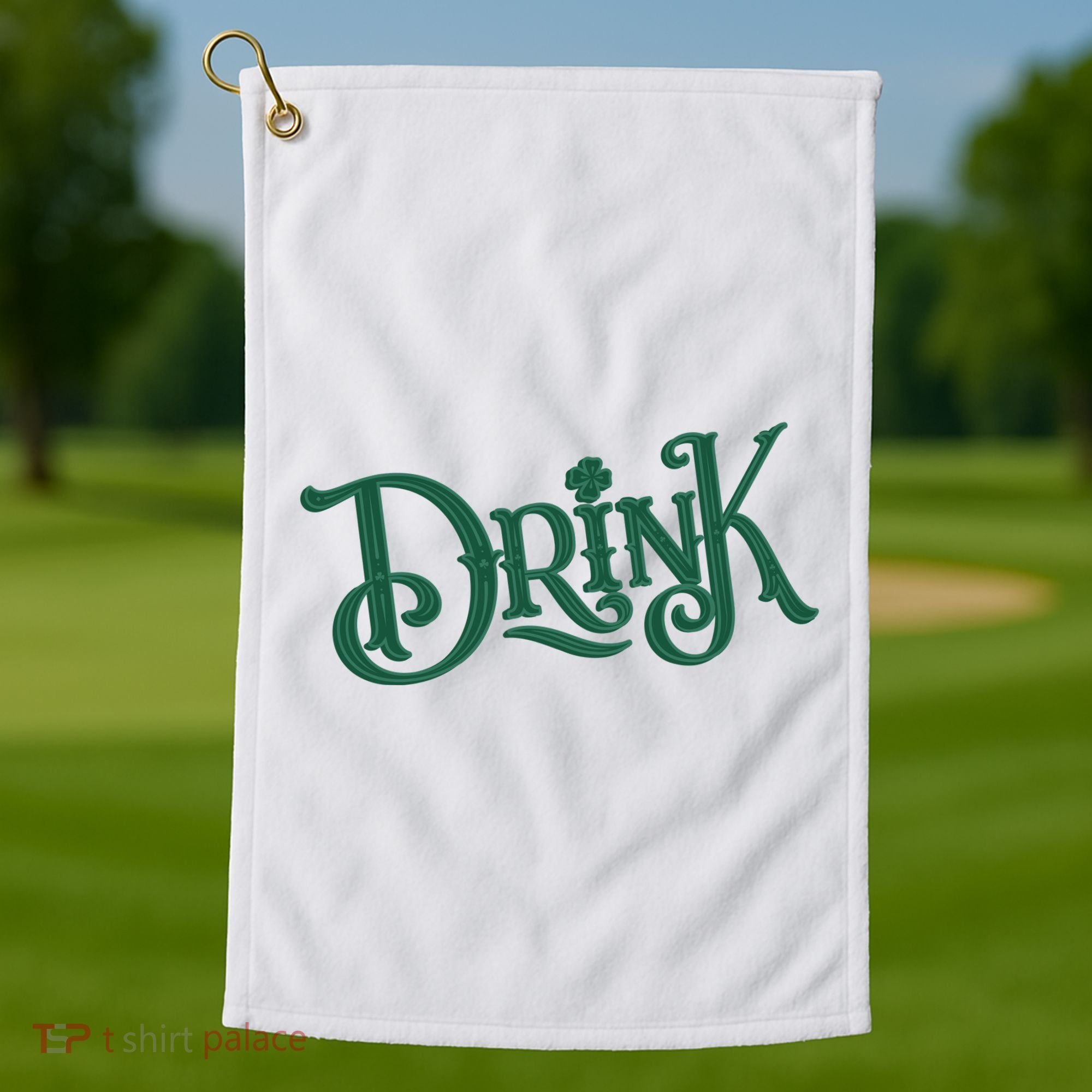 Drink St Patricks Day Festive Golf Towel
