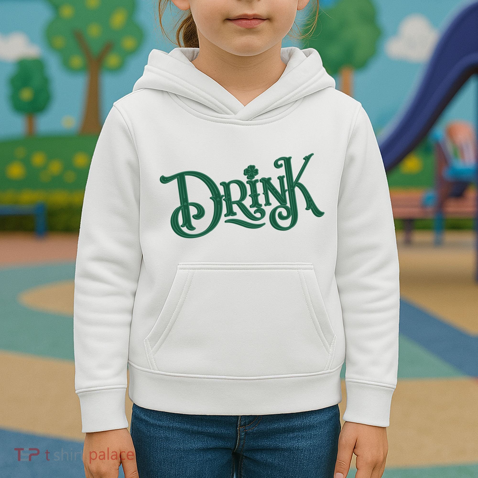 Drink St Patricks Day Festive Kids Hoodie