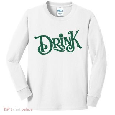 Drink St Patricks Day Festive Kids Long Sleeve Shirt