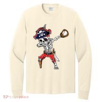 Dabbing Skeleton Pirate Baseball Ball Halloween Costume Long Sleeve Shirt thumb 0