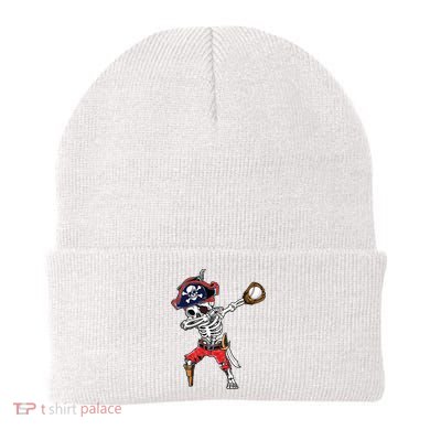 Dabbing Skeleton Pirate Baseball Ball Halloween Costume Beanie