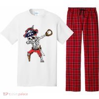Dabbing Skeleton Pirate Baseball Ball Halloween Costume Pajama Set thumb 0