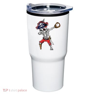 Dabbing Skeleton Pirate Baseball Ball Halloween Costume Tumbler