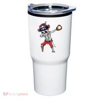 Dabbing Skeleton Pirate Baseball Ball Halloween Costume Tumbler thumb 0
