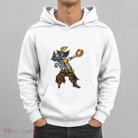 Dabbing Skeleton Pirate Baseball Lover Halloween Costume Hoodie thumb 0