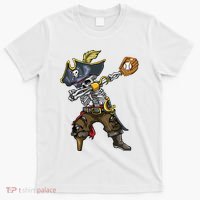 Dabbing Skeleton Pirate Baseball Lover Halloween Costume T-Shirt thumb 0