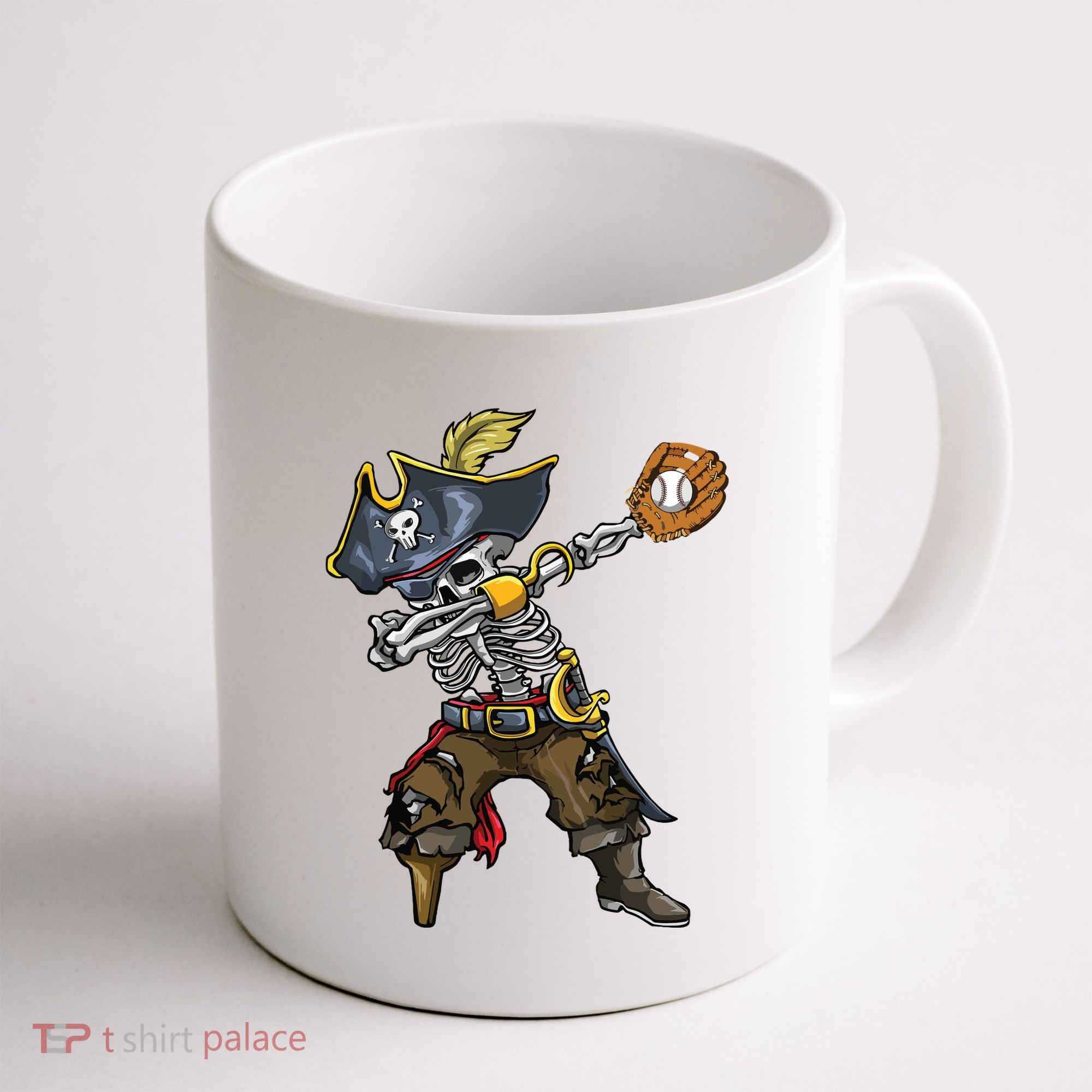 Dabbing Skeleton Pirate Baseball Lover Halloween Costume Coffee Mug