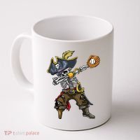 Dabbing Skeleton Pirate Baseball Lover Halloween Costume Coffee Mug thumb 0